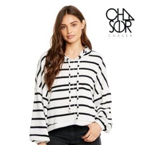 Chaser Striped Hooded Top